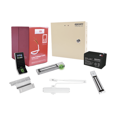 KIT D/ACCESO Y ASIST C/LECT BIOMETRICO INCLUYE "Incluye bobina de cable Gratis"