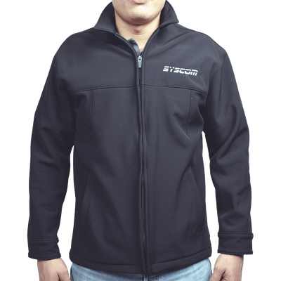 Elegante Chamarra para Caballero Color Negro Fabricada en Poliéster Dry Fit Impermeable