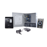 Sistema Completo de Acceso sin contacto Facial SUPREMA, Incluye Lector Biometrico FS2AWB, boton de salida ACCESSK! y fuente