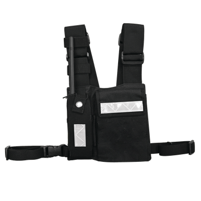 Pechera Universal Sin Logo con Soporte para Radio y Bolígrafo más Bolsa con Cinta Adherente para su Seguridad.