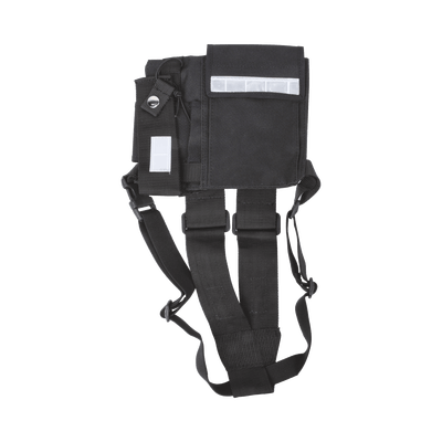 Pechera Universal sin logo con soporte para radio y bolígrafo más bolsa con cinta adherente para su seguridad.