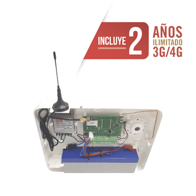 Panel de Alarma Cloud / 2 Años 3G/4G Ilimitado Incluido / 32 Zonas Inalámbricas / 8 Zonas Cableadas / Programación 100% vía WEB y APP gratuita.