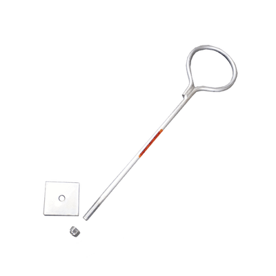 Ancla de Losa o Pared de 75 cm. de 12 cm diámetro de argolla Galvanizado Electrolítico.