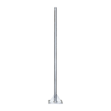 Mástil de 2 metros de 2" Diámetro, con Opresor, Base Soldada . Galvanizado por Inmersión en Caliente.
