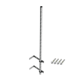 Mástil de 3 m de 1-1/4" diámetro ced. 30 con Herrajes para Sujeción a Pared.