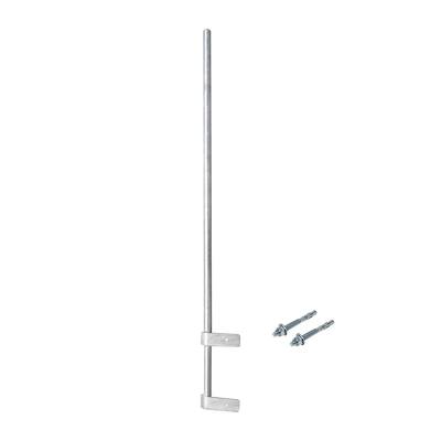 Mástil Liviano de Pared de 1.5 m (Diam. 1-1/4") con Cejas de Fijación Soldadas, ¡No se gira! Incluye Taquetes para instalación.