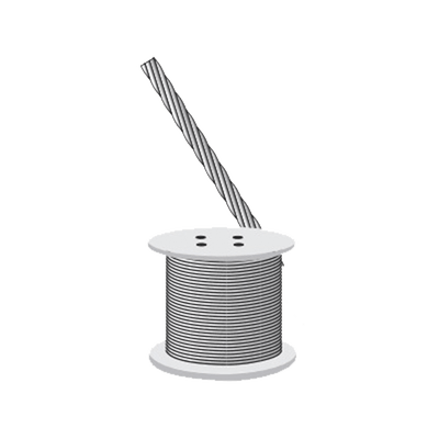 Cable Retenida 7 Hilos, Resistencia 2154 Kg. Diámetro 1/4" (Precio por Metro).