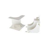 Esquinero interior, para uso con canaleta T45, Material PVC Rígido, Color Blanco Mate
