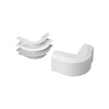 Esquinero exterior, para uso con canaleta T45, Material PVC Rígido, Color Blanco Mate