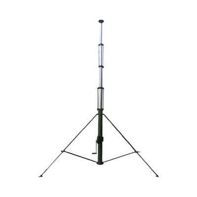 Mástil Telescópico Retraible Manual de 9 metros con Accesorios. Incluye Tripie.
