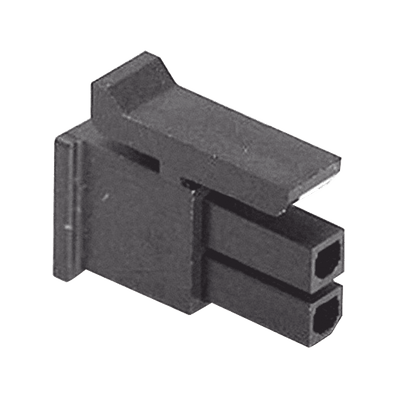 Receptáculo de dos posiciones en Conector Rectangular de Carcasa Negra de 0.118 "(3.00 mm) Molex.