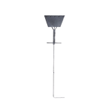 Ancla de Piso Tipo Paleta 5 Orificios para Retenida. Placa: 3/4", Redondo: 1", Altura: 210 cm. Galv. Inmersión.