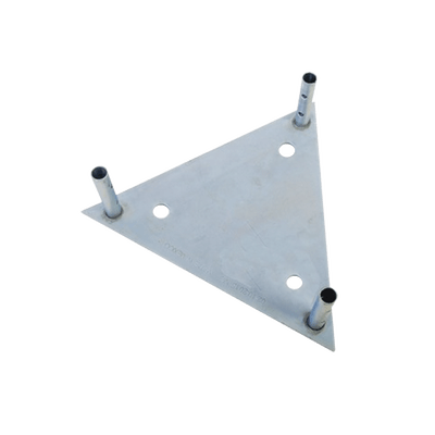 Base para Tramo STZ60G con Placa 1/2", Niple de 3/4", Galvanizado por Inmersión en Caliente.