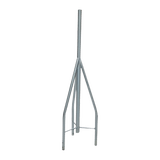 Tramo de Remate / Copete, tubo industrial 1 1/4" con tubo central 2 3/8" (Ced. 30), galvanizado por inmersión en caliente.