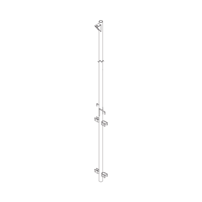 Pluma de Aluminio de 4 metros CED.40 para Instalación de Tramos STZ (Con Polea).