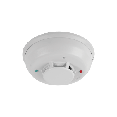 Detector Fotoeléctrico de Humo de 4 Hilos con Sensor de Temperatura, Sirena Interconstruida y Relevador, Serie i3