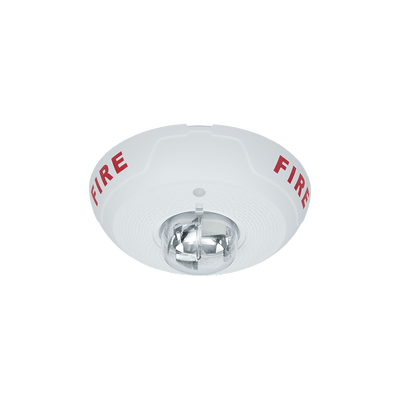 Sirena con Lámpara Estroboscópica, Montaje en Techo, Nivel de Candelas Seleccionable, Color Blanco, Nuevo Diseño Moderno y Elegante y Menor Consumo de Corriente