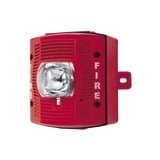 Bocina con Lámpara Estroboscópica para Exterior, con Configuración Estroboscópica Seleccionable, Color Rojo