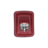 Bocina con Lámpara Estroboscópica, Montaje en Pared, Color Rojo, Nuevo Diseño Moderno y Elegante y Menor Consumo de Corriente
