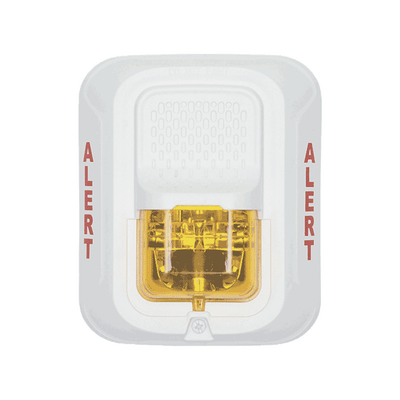 Lámpara Estroboscópica Color Blanco, para Notificación de Alerta, Montaje en Pared, Lente Estroboscópico Color Ámbar, Candelas Seleccionables