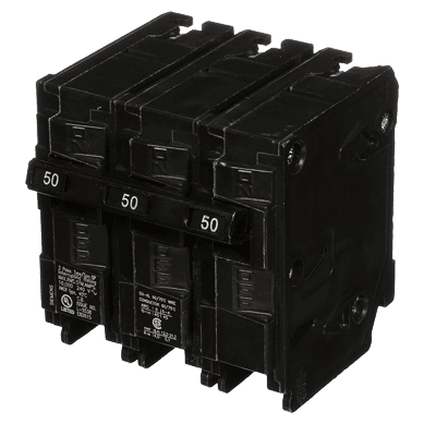 Interruptor automático enchufable tipo QP 3 polos, 50 amp