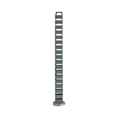 Organizador de cables vertical articulado, ideal para llevar los cables del piso a mesa o a la cubierta del escritorio de manera segura