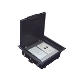 Caja de piso para dos módulos universales (Socket M2), para alimentación eléctrica y redes de datos (11000-33401) No incluye faceplates