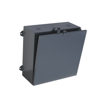 Gabinete Eléctrico de lamina galvanizada de 584 x 584 x 272 mm, auto-extinguible, resistente a polvo, agua y rayos UV, Color Gris (THCGE001)