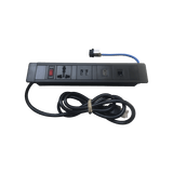 Hub para escritorio color negro, con 1 Puerto HDMI Hembra-Hembra, 1 Conector RJ45 Cat6, 2 Puertos USB 5V DC /2 A, y 1 Contacto eléctrico universal (11100-00001)