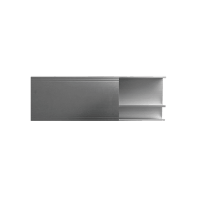 Canaleta de aluminio línea R40 color blanco, 117 x 27.3mm, tramo de 3 metros