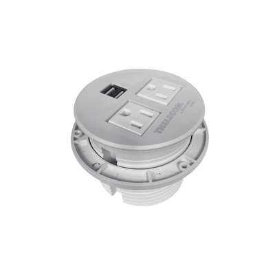 Multicontactos / USB empotrable color blanco, no incluye cable de poder