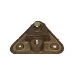 Base Triangular para Punta Pararrayo Maciza.