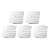 Kit de 5 Puntos de Accesso Omada doble banda 802.11ac, MU-MIMO, PoE af y PoE Pasivo, soporta hasta 100 clientes, hasta 1350 Mbps.