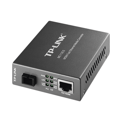 Convertidor Fibra Óptica WDM Monomodo / 1 puerto RJ45 10/100 Mbps / 1 puerto SC/UPC 100 Mbps / Hasta 20 Km / Para su Funcionamiento Requiere el Modelo MC111CS / Plug and Play