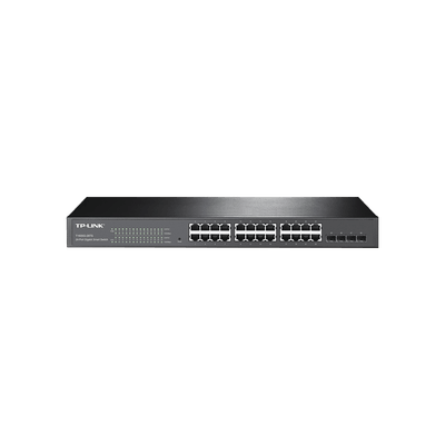 Smart Switch JetStream Gigabit administrable Capa 2, 24 puertos 10/100/1000 Mbps + 4 puertos SFP