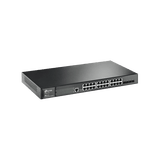 Switch JetStream Gigabit administrable Capa 2, 24 puertos 10/100/1000 Mbps + 4 puertos SFP