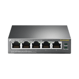 Switch Escritorio No Administrable de 5 puertos 10/100/1000 Mbps / Con 4 puertos PoE 802.3af/at de hasta 65 W / PoE Extendido hasta 250 metros