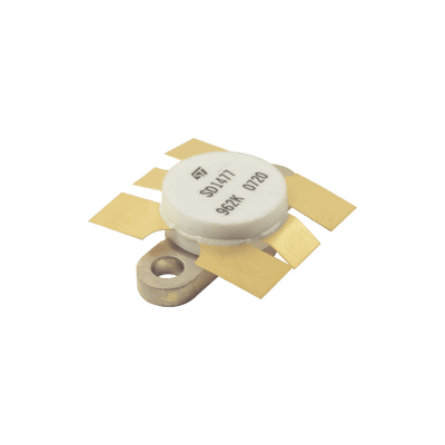 Transistor NPN de Silicón SD1477, 175 MHz, 12.5 Vcc, 100 Watt.