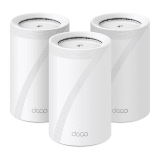 KIT 3 Routers Inalámbrico MESH Interior para Hogar / Triple Banda Wi-Fi 7 BE9300 Mbps / 2 Puerto 2.5 Gigabit WAN/LAN / 4 Antenas Internas / Operación Multi-Link MLO / Administración Mediante la App Deco (iOS, Android) / HomeShield