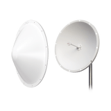 Kit de Antena y radomo, ganancia de 28 dBi, rango de frecuencia extendida (4.9 a 6.5 GHz), conectores N-Macho, incluye jumper, distancia de hasta 15 km