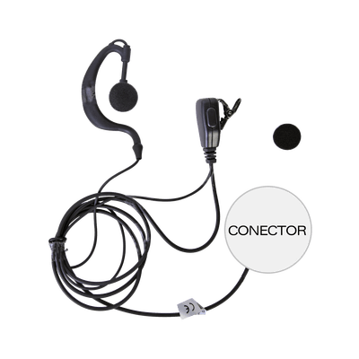 Micrófono - audífono de solapa ajustable al oído para ICOM IC-F11/ 14/3021/ 3013/ 3103/ 3003/ 1100D/2100D