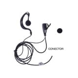 Micrófono - audífono de solapa ajustable al oído para KENWOOD TK3230/ 3000/ 3402/ 3312/ 3360/ 3170, NX240/ 340/ 220/ 320/ 420