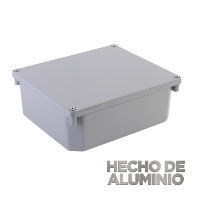 Gabinete de Aluminio para Exterior (IP66) de 252 x 215 x 91 mm Cierre por Tornillos.