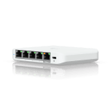USW Flex Mini 2.5G Switch de 5 puertos 2.5G, Compacto, para Escritorio, se puede Energizar por PoE o con un Adaptador tipo USB-C