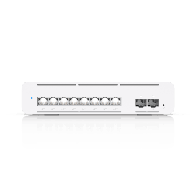 USW Pro XG 8 PoE Switch PoE++ Capa 3 Etherlighting™ de 8 Puertos 10GbE (Todos PoE++) y 2 Puertos SFP+ con Disponibilidad PoE de 155W