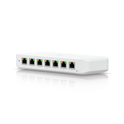 USW Ultra 210W Switch de 8 Puertos GbE (7 Puertos PoE+ y 1 Puerto Entrada PoE++) con Opciones de Montaje Versátiles