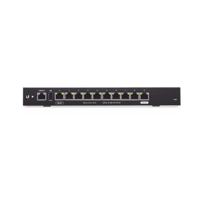EdgeRouter 10X, con 10 puertos 10/100/1000 Mbps, con PoE Pasivo 24 V Passthrough