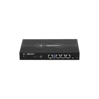 EdgeRouter 4, con 3 puertos 10/100/1000 Mbps + 1 puerto SFP, con funciones avanzadas de ruteo