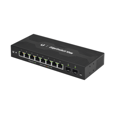 EdgeSwitch 10X Administrable de 8 Puertos Gigabit PoE Pasivo 24VDC + 2 Puertos SFP