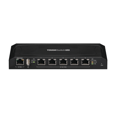Switch PoE Gigabit Ethernet de 5 puertos para equipos Ubiquiti (24 Vcc).